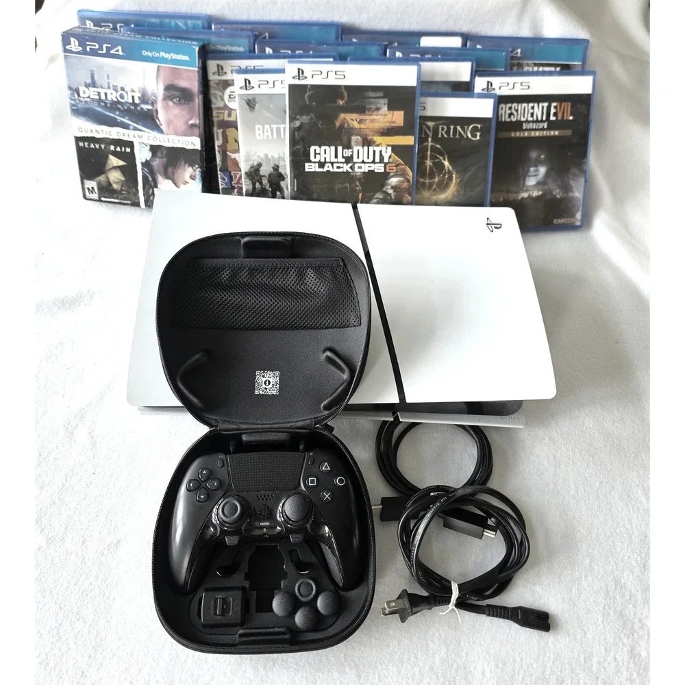 Sony PlayStation 5 PS5 Slim Disc Console CFI-2015 DualSense Edge 14 Game Bundle